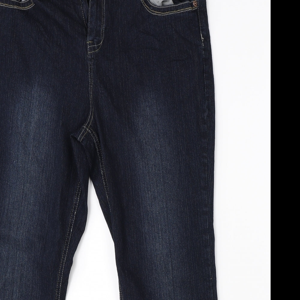 BHS Womens Blue  Denim Straight Jeans Size 14 L24 in