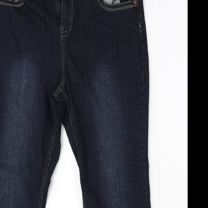 BHS Womens Blue  Denim Straight Jeans Size 14 L24 in