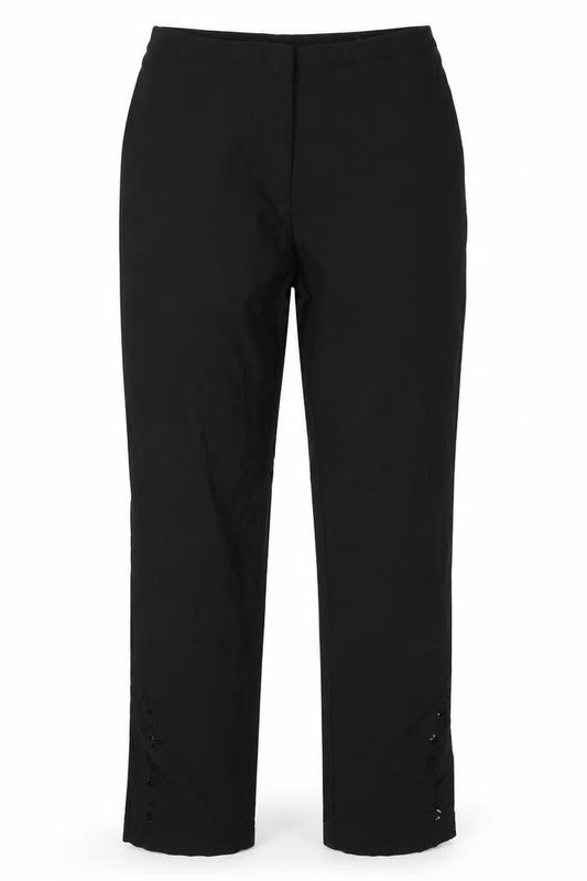 Womens UK Size 12 Casual Club Regular Fit Dress Pants Black Trousers
