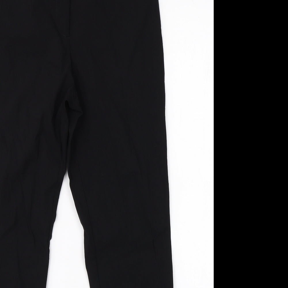 Womens UK Size 12 Casual Club Regular Fit Dress Pants Black Trousers