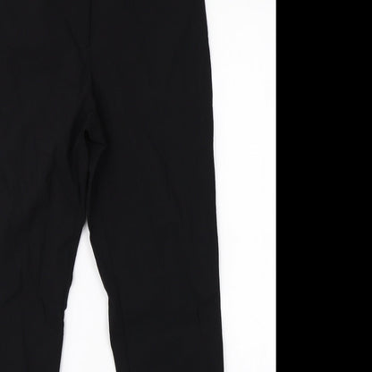 Womens UK Size 12 Casual Club Regular Fit Dress Pants Black Trousers
