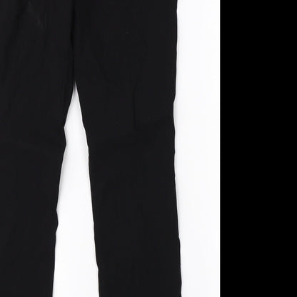 Womens UK Size 12 Casual Club Regular Fit Dress Pants Black Trousers
