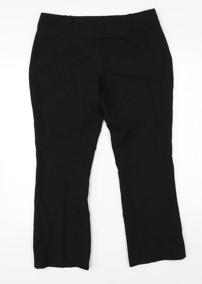 Womens UK Size 12 Dorothy Perkins Regular Fit Dress Pants Black Trousers
