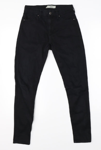 Topshop Womens Black  Denim Skinny Jeans Size 26 in L30 in