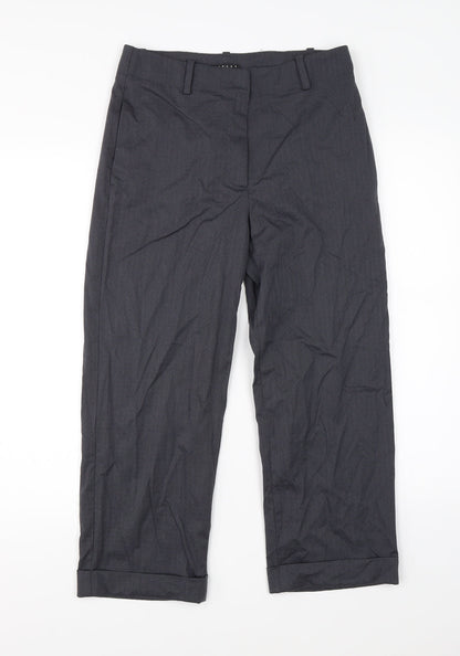 Womens UK Size 6 Sisley Regular Fit Dress Pants Grey Trousers