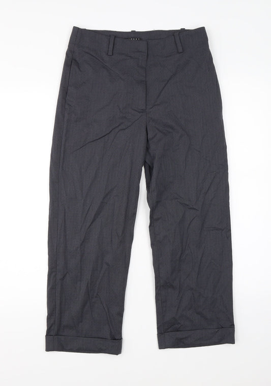 Womens UK Size 6 Sisley Regular Fit Dress Pants Grey Trousers