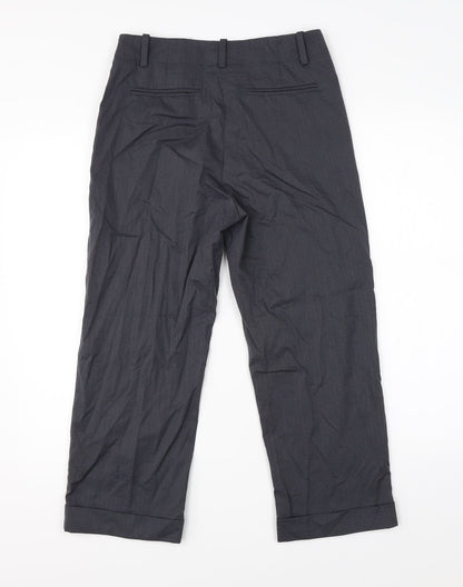 Womens UK Size 6 Sisley Regular Fit Dress Pants Grey Trousers