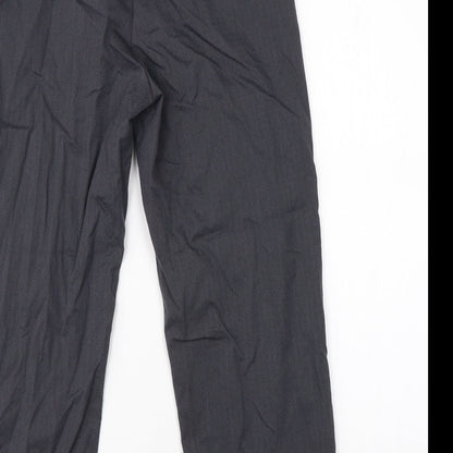 Womens UK Size 6 Sisley Regular Fit Dress Pants Grey Trousers