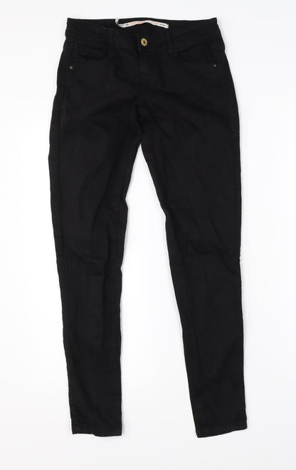 Bershka Womens Black  Denim Skinny Jeans Size 6 L26 in