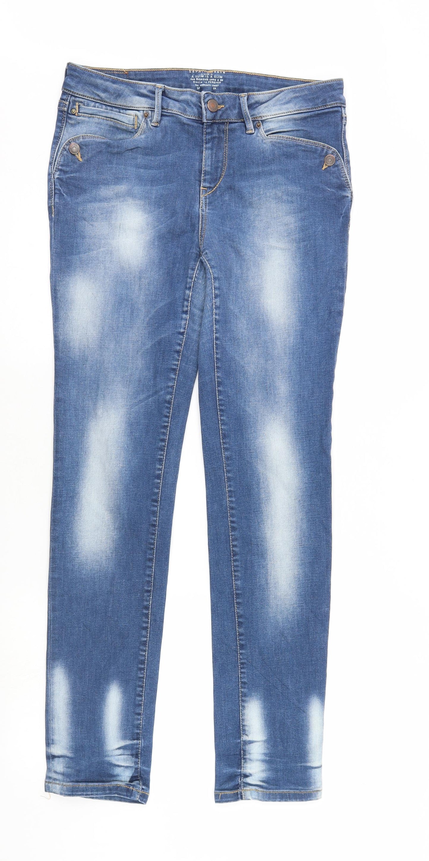 Womens UK Size 32 in Spirit Regular Fit Straight Blue Jeans
