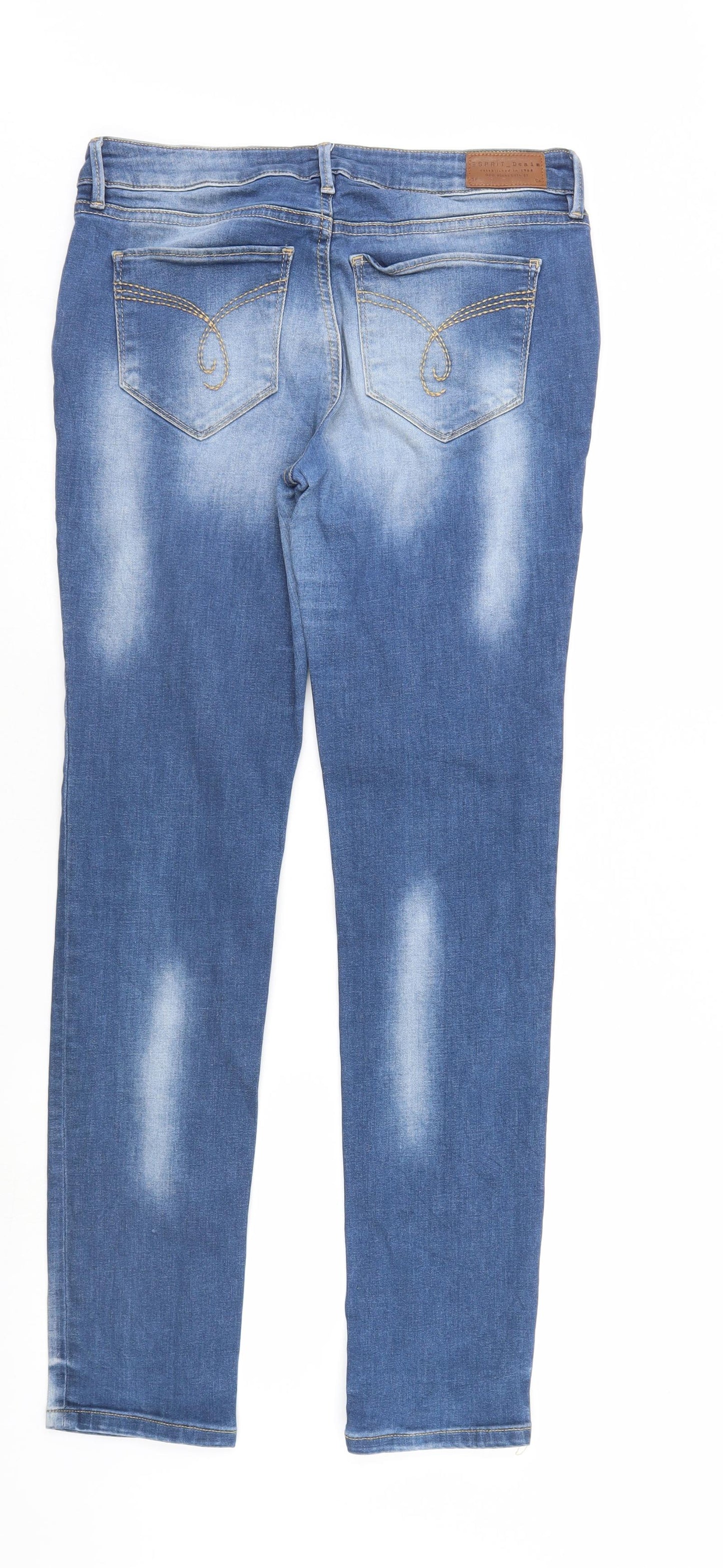 Womens UK Size 32 in Spirit Regular Fit Straight Blue Jeans