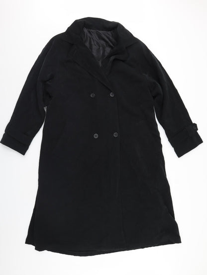 Womens UK Size  Preworn Black Overcoat
