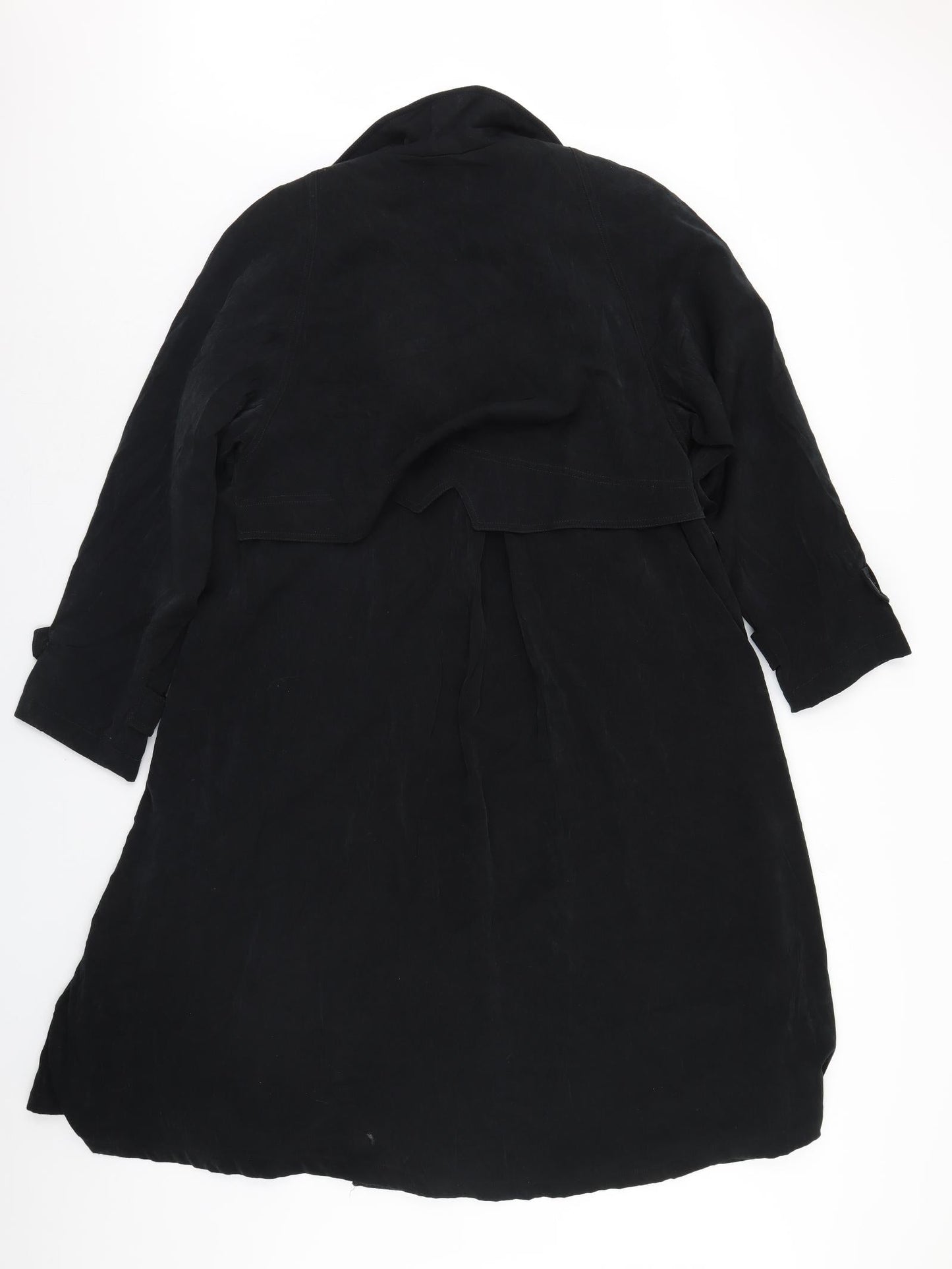 Womens UK Size  Preworn Black Overcoat
