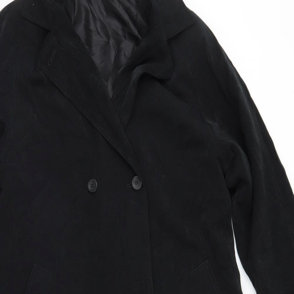 Womens UK Size  Preworn Black Overcoat