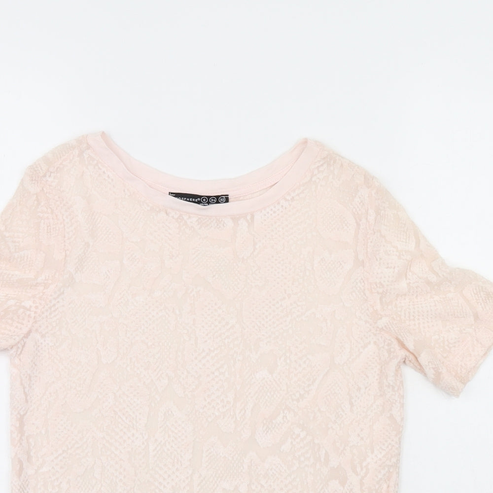 Womens UK Size 6 Atmosphere Pink Basic T-Shirt