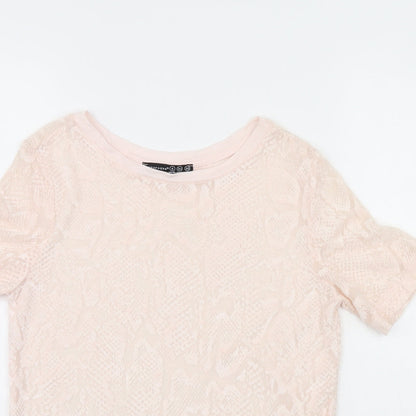 Womens UK Size 6 Atmosphere Pink Basic T-Shirt
