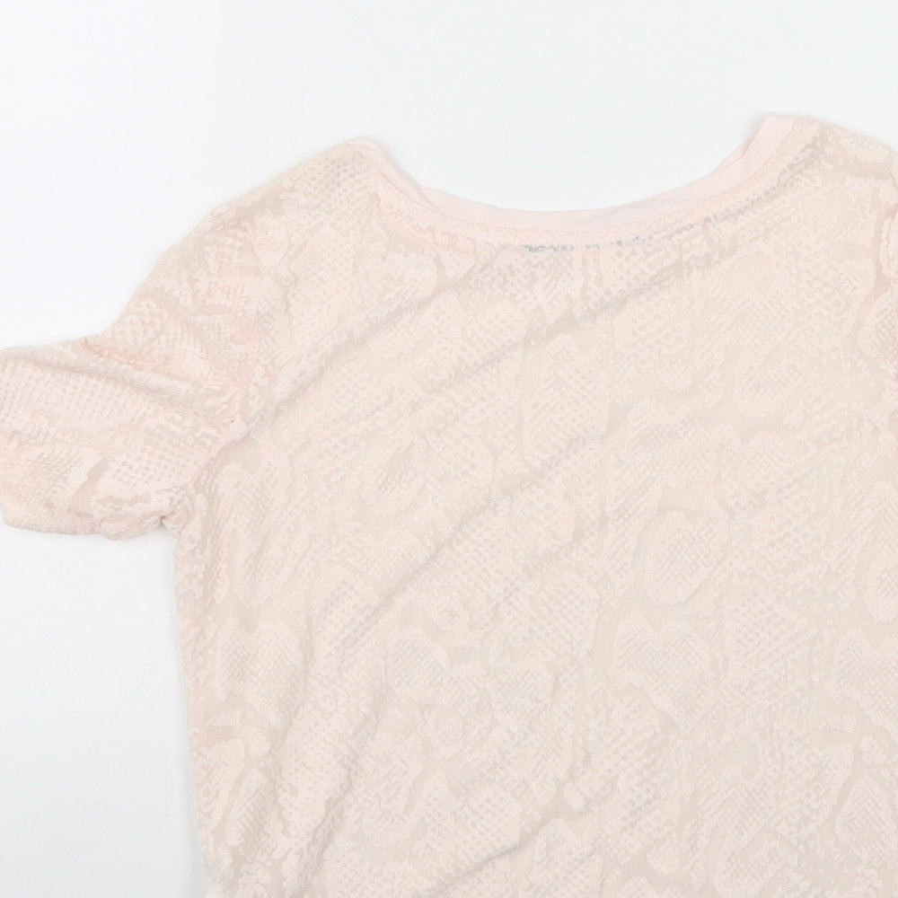 Womens UK Size 6 Atmosphere Pink Basic T-Shirt
