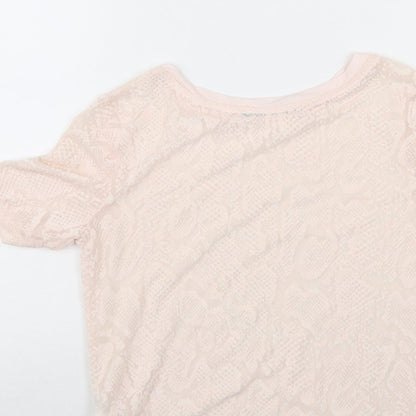 Womens UK Size 6 Atmosphere Pink Basic T-Shirt