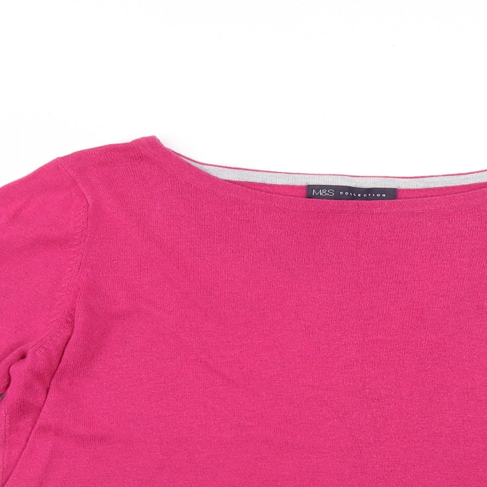 Womens UK Size 14 M&S Purple Pullover Jumper