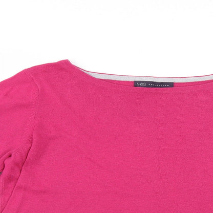Womens UK Size 14 M&S Purple Pullover Jumper