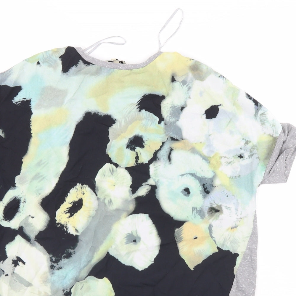 Papaya Womens Multicoloured Floral  Basic T-Shirt Size 10