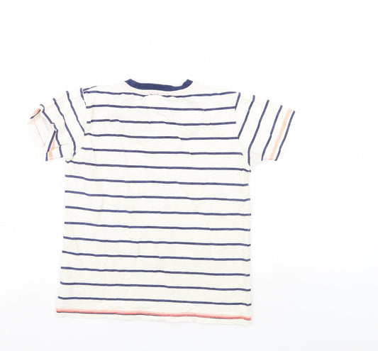 JimJams Boys Multicoloured Striped  Basic T-Shirt Size 7-8 Years