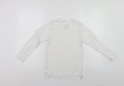 F&F Boys White   Jersey T-Shirt Size 8-9 Years