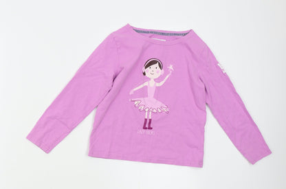Lazy Jacks Girls Purple   Basic T-Shirt Size 5-6 Years