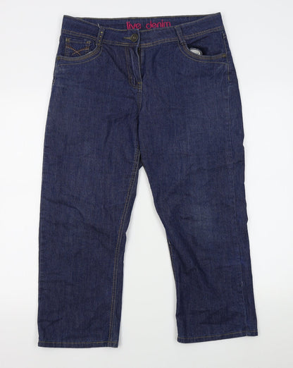 Live Denim Womens Blue   Straight Jeans Size 12 L22 in