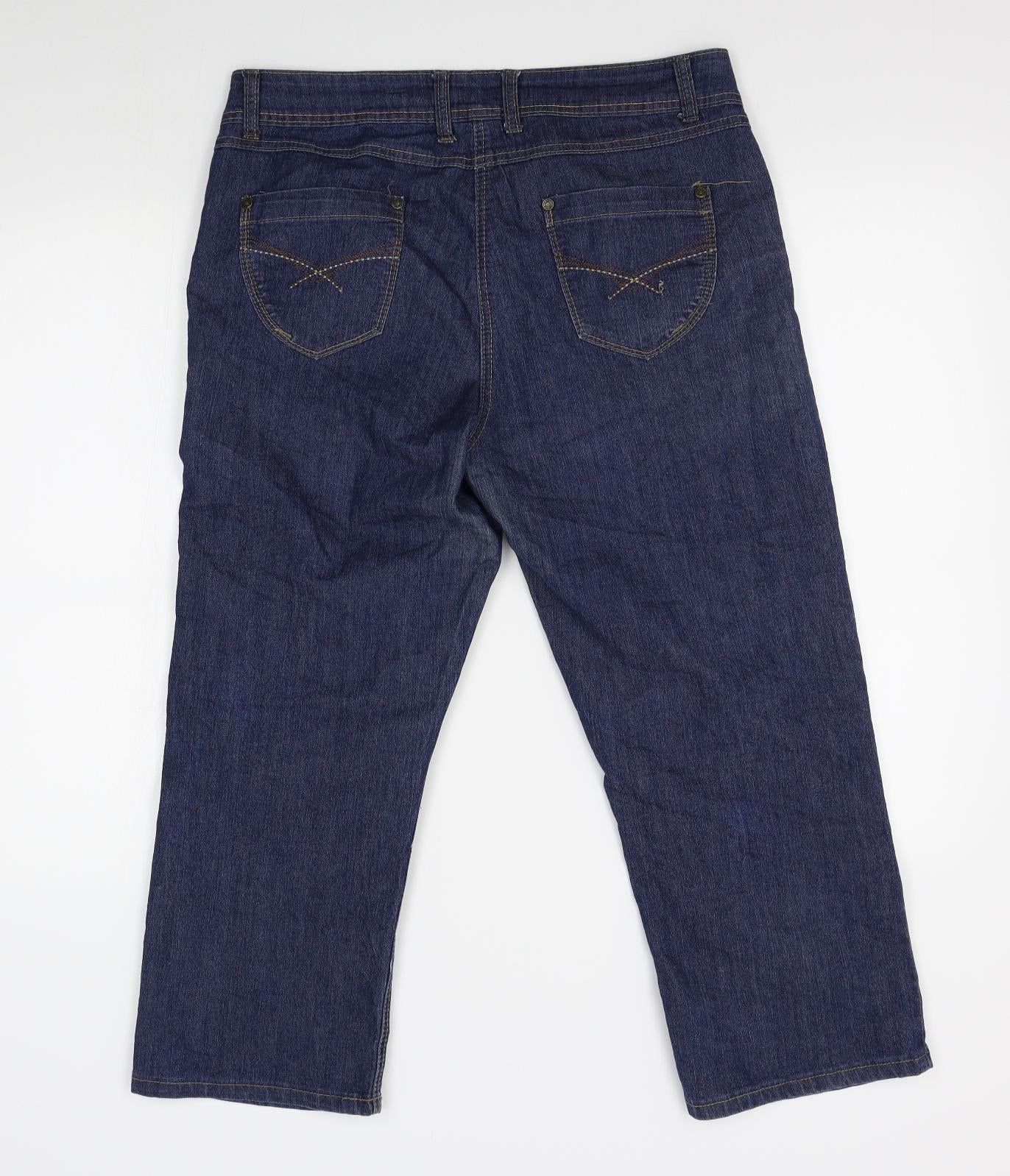 Live Denim Womens Blue   Straight Jeans Size 12 L22 in