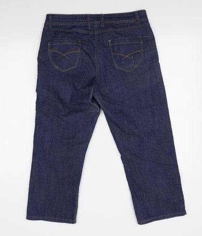 Live Denim Womens Blue   Straight Jeans Size 12 L22 in