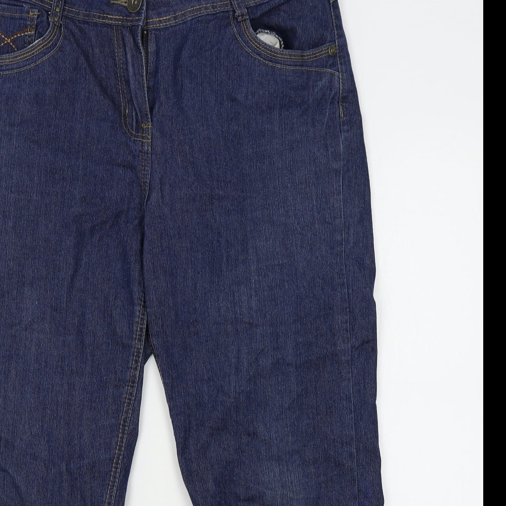 Live Denim Womens Blue   Straight Jeans Size 12 L22 in