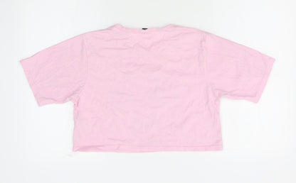 Womens UK Size M Preworn Pink Basic T-Shirt
