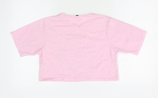 Womens UK Size M Preworn Pink Basic T-Shirt