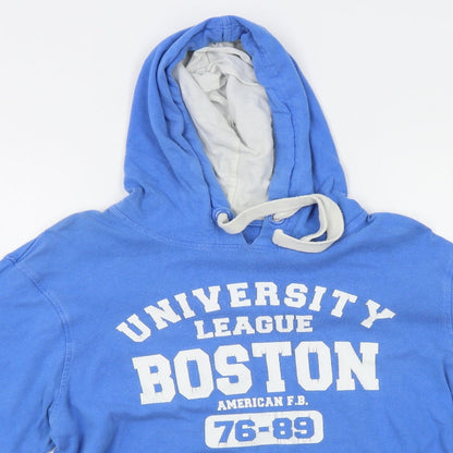 F&F Mens Blue   Pullover Hoodie Size M