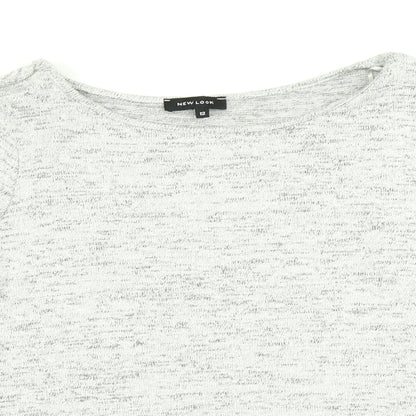 Womens UK Size 12 newlook Grey Basic T-Shirt
