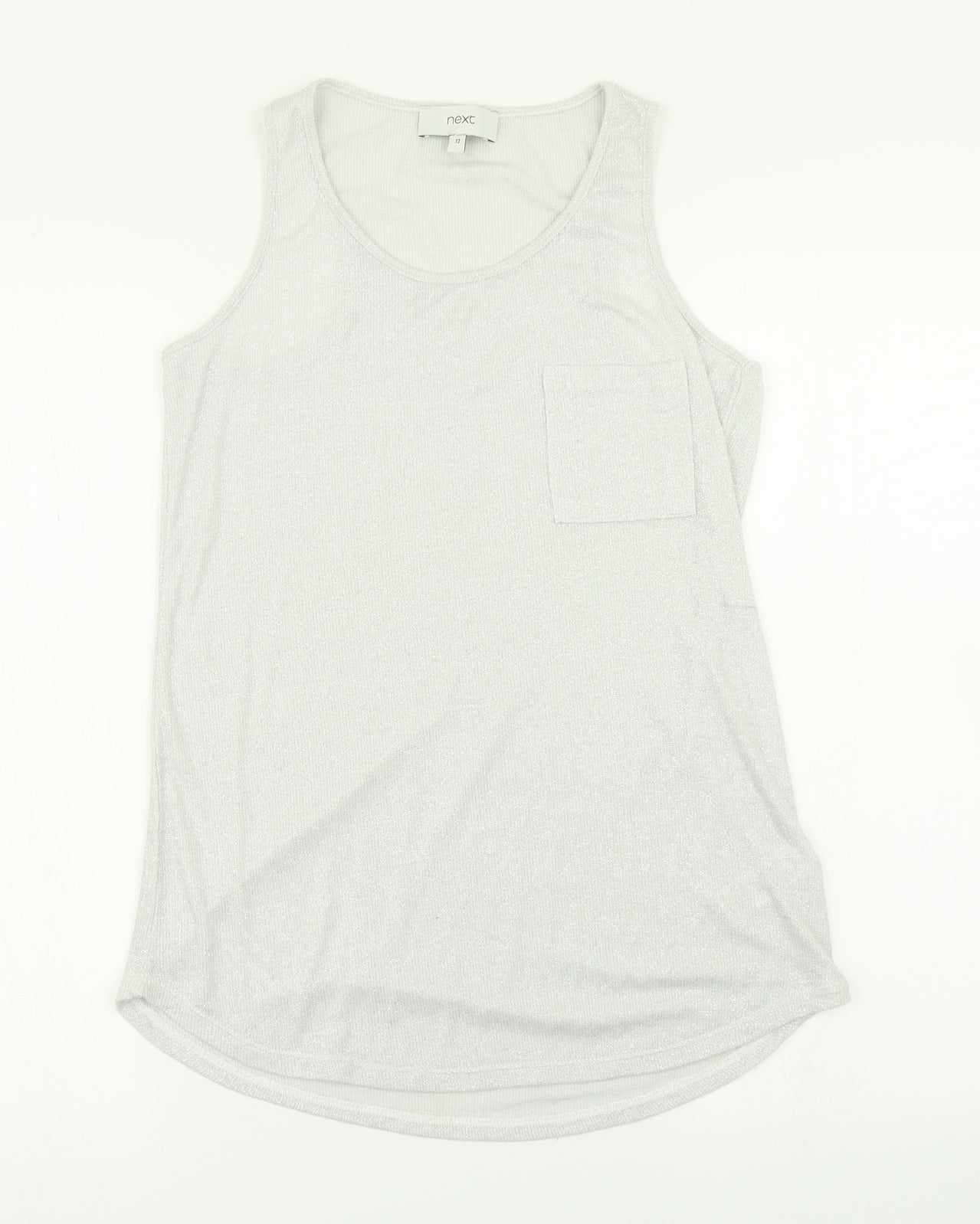 Womens UK Size 12 NEXT Grey Basic Tank