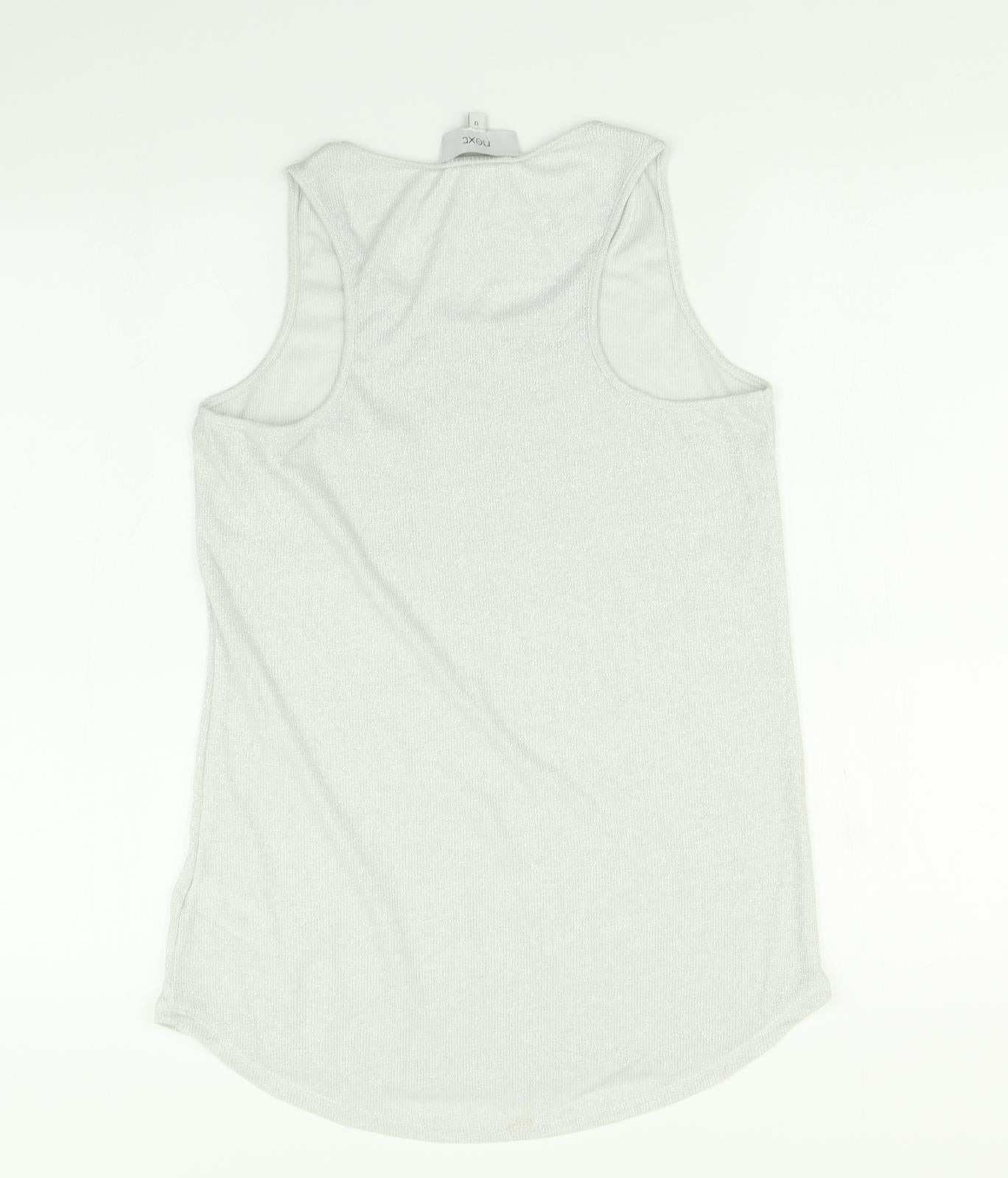 Womens UK Size 12 NEXT Grey Basic Tank