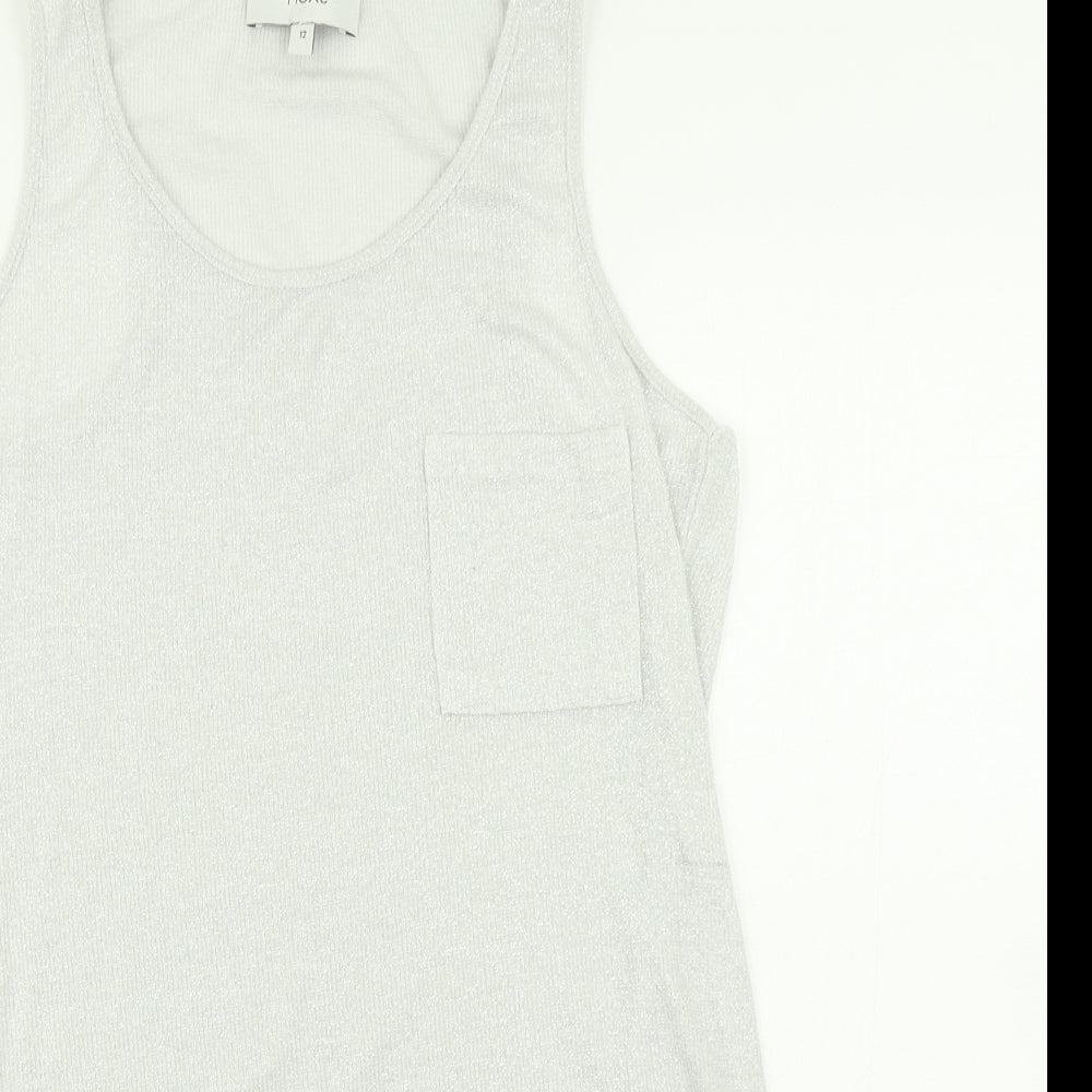 Womens UK Size 12 NEXT Grey Basic Tank