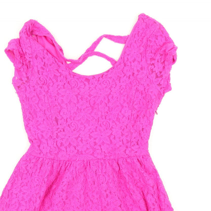 South Womens Pink Floral  Fit & Flare  Size 10