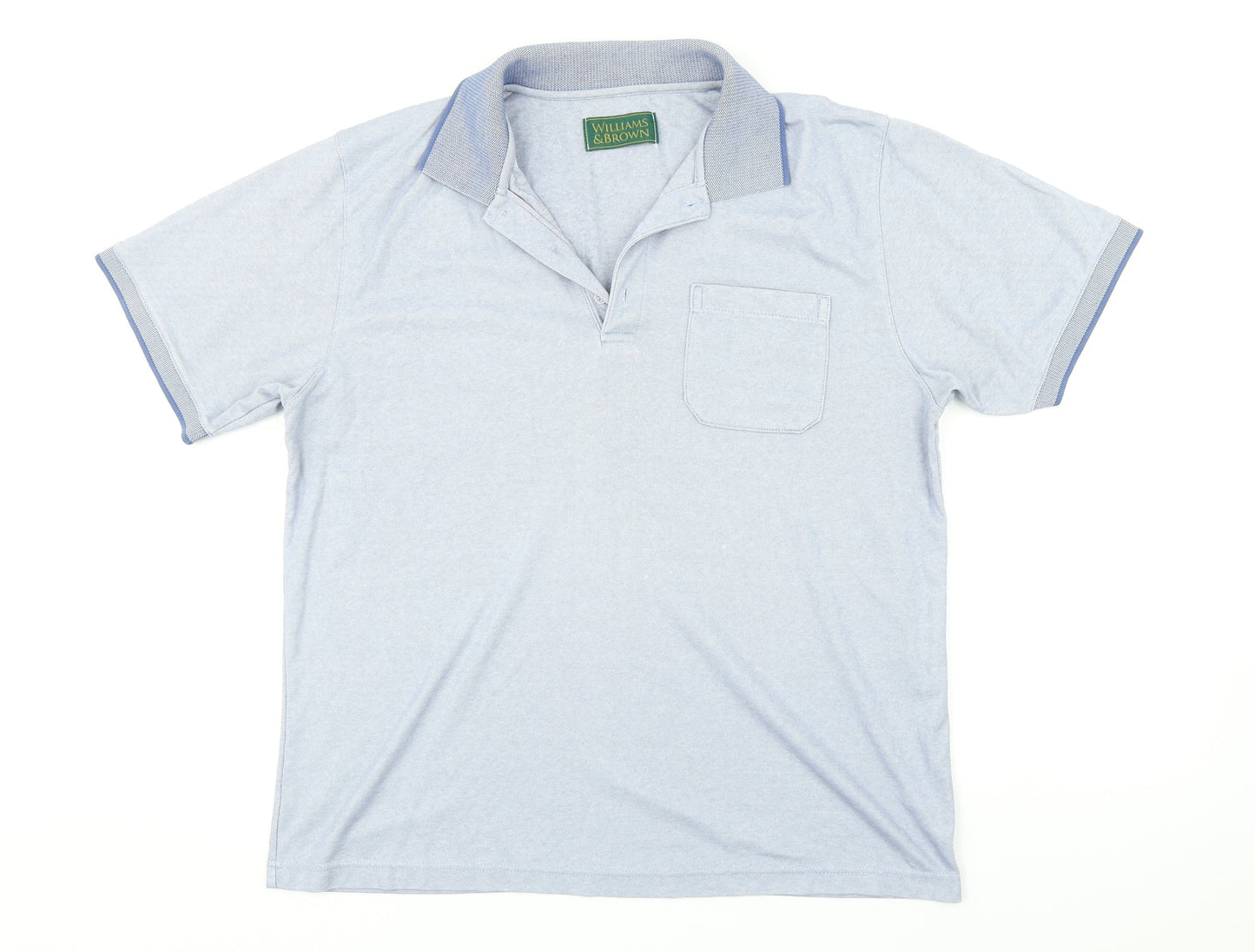 Williams and Brown Mens Blue    Polo Size M