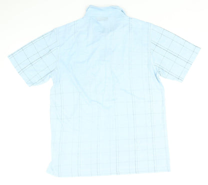 Avenue  Mens Blue Check   Polo Size M