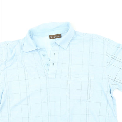 Avenue  Mens Blue Check   Polo Size M