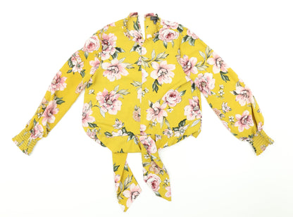 Primark Womens Multicoloured Floral  Wrap Blouse Size 10  - wrap front style