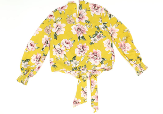 Primark Womens Multicoloured Floral  Wrap Blouse Size 10  - wrap front style