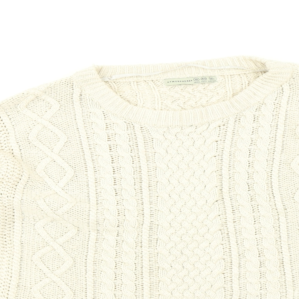 Womens UK Size 12 Atmosphere Beige Pullover Jumper