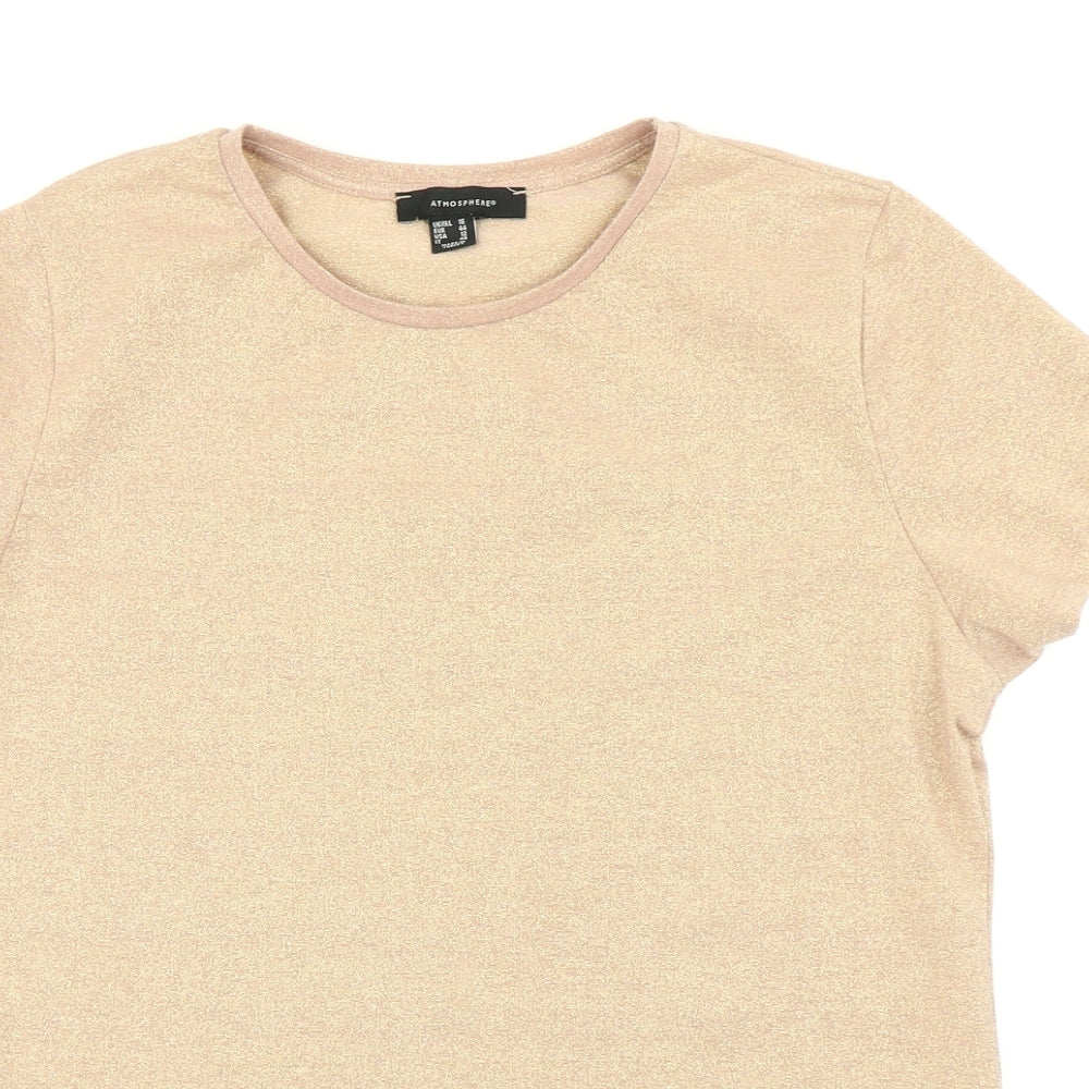 Womens UK Size 16 Atmosphere Pink Basic T-Shirt