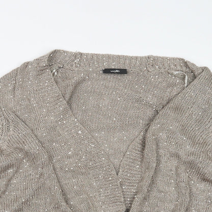 Wallis Womens Brown  Knit Cardigan Jumper Size L