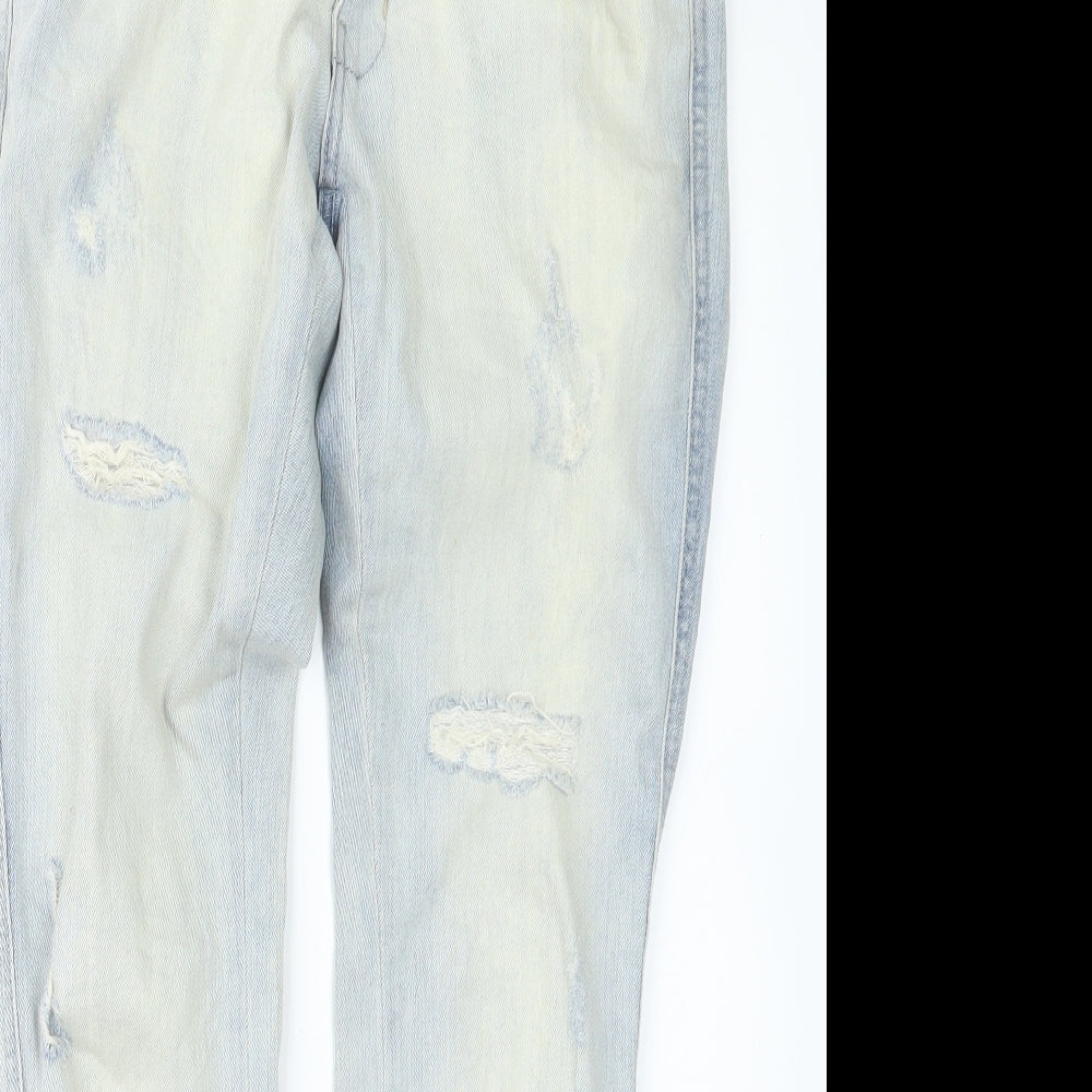 Mango Womens Blue  Denim Straight Jeans Size 6 L29 in