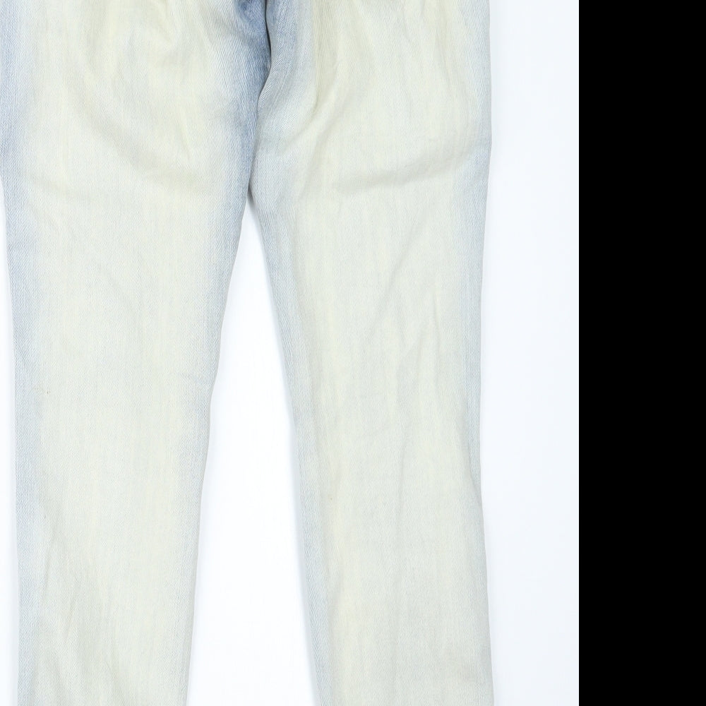 Mango Womens Blue  Denim Straight Jeans Size 6 L29 in